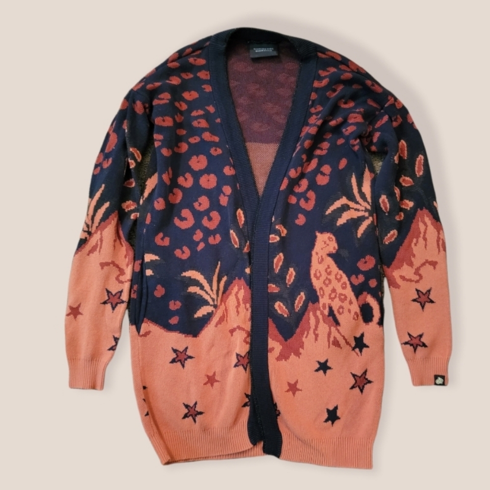 SOLD: Scotch & Soda XS Leopard Knit Cardigan